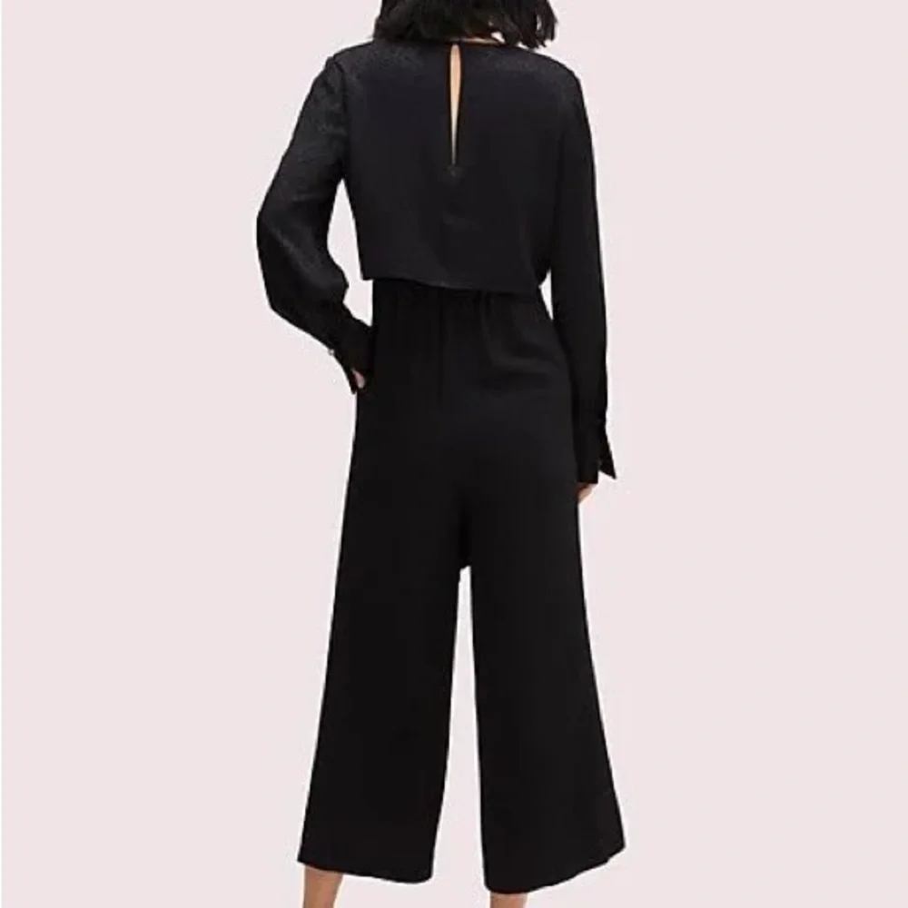 Kate Spade Elegant Black Jumpsuit with Front Tie